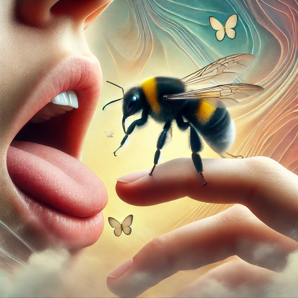 a-bumblebee-crawled-into-my-mouth image