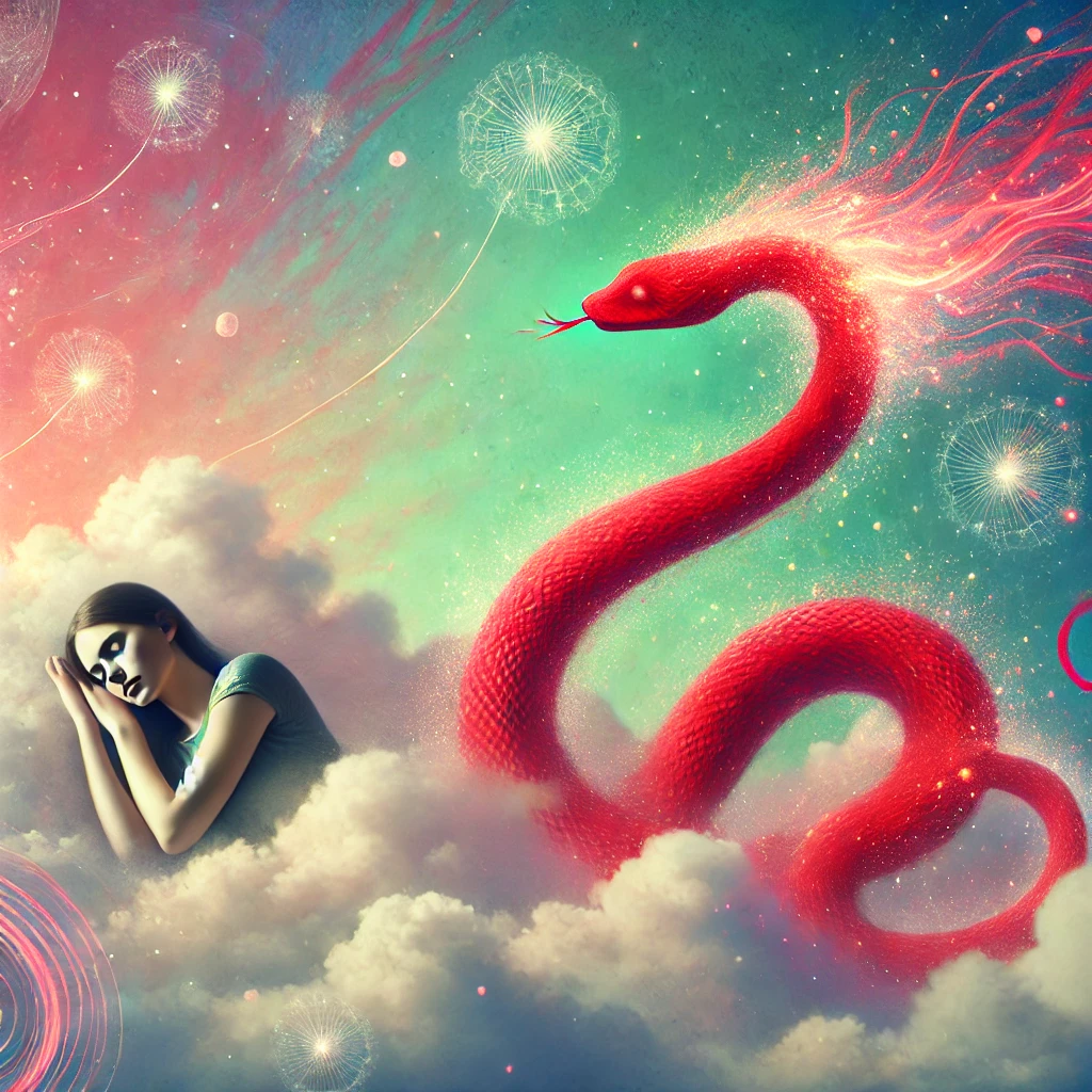 what-does-a-red-snake-symbolize-in-dreams image